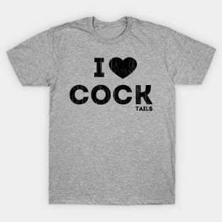 I Love Cock...Tails // Black T-Shirt